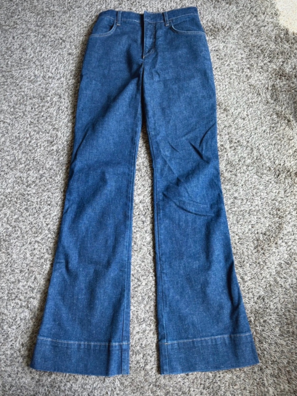 Pilcro Clean Rinse High Rise Flare Dark Wash Jeans